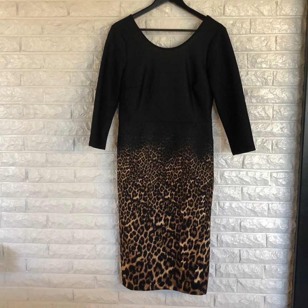 Like NEW leopard ombré black dress.